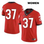 Women's Georgia Bulldogs NCAA #37 Jordon McKinney Nike Stitched Red Legend Authentic No Name College Football Jersey YGP4554OZ